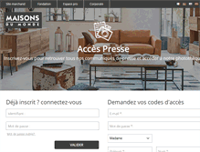 Tablet Screenshot of presse.maisonsdumonde.com